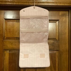 Victoria's Secret Vintage Stripe Hanging Travel Folding Cosmetic Case